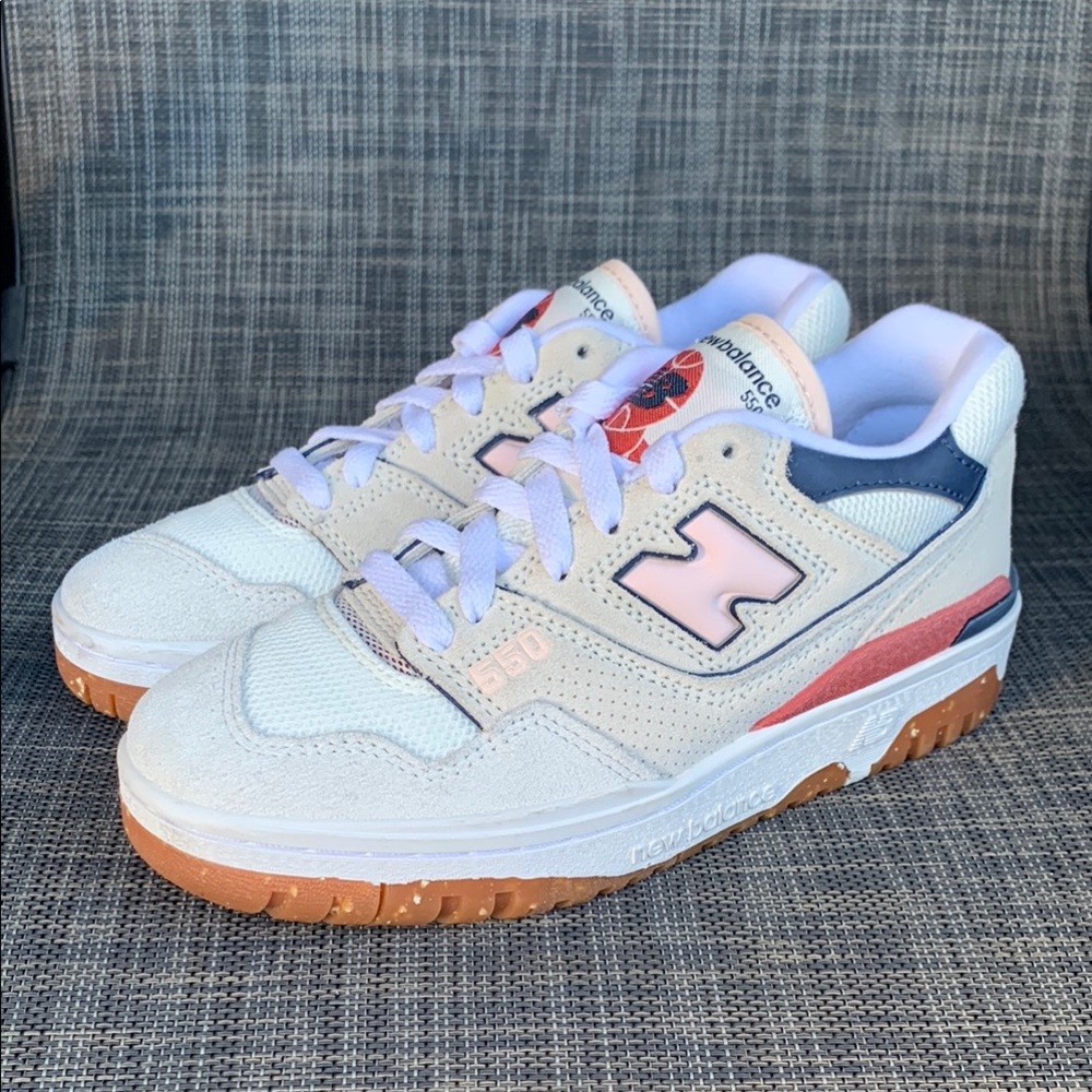 New Balance 550 'Sea Salt/Quartz Pink' Sneakers Active Shoes Women’s size 5 NWOT - Picture 4 of 11